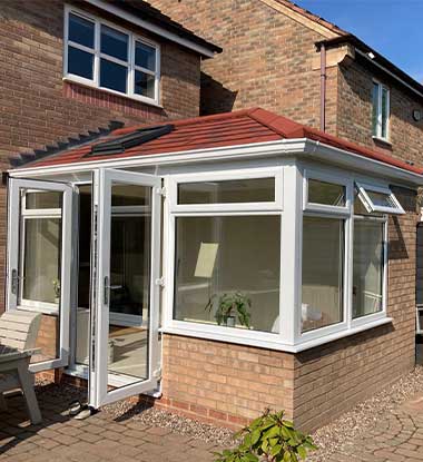 Completed tiled roof conservatory